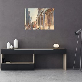 Tablou - John Singer Sargent, Gondola Moorings on the Grand Canal, reproducere (70x50 cm)