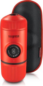 Aparat de cafea portabil Wacaco Nanopresso (roșu) + carcasă solidă