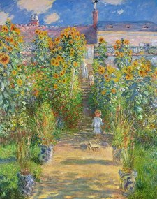 Claude Monet - Artă imprimată The Artist's Garden at Vetheuil, 1880, (30 x 40 cm)