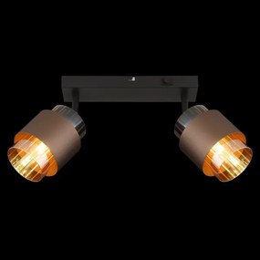Globo 15560-2C - Aplică spot MILLEY 2xE27/40W/230V negru/bronz