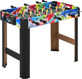 HOMCOM Masă de Fotbal cu 2 Panouri de Scor, din Lemn, Oțel Inoxidabil și Plastic, 86.5x43.5x63 cm, Multicolor | Aosom Romania