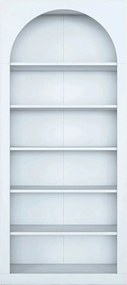 Biblioteca HC116 3142, alb, PAL melaminat, 80x32x180 cm