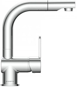 Baterie de bucătărie Schütte 79710 LONDON, crom lucios, cu pulverizator extractabil