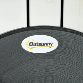 Outsunny Set Mobilier de Grădină 3 Piese pentru Terasă, Oțel și HDPE, Design Modern, Gri Închis | Aosom Romania