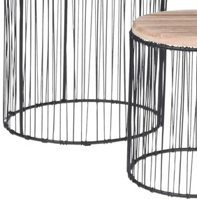 SET 3x Suport flori Ø 19/23/28 cm negru/bej