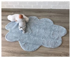 Covor pentru copii albastru deschis lavabil/țesut manual din bumbac 110x170 cm Puffy Dream – Lorena Canals