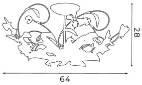 Lustră aplicată SUMMER 3xE14/60W/230V