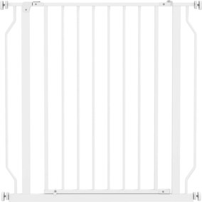 PawHut Cancel de Siguranță Larg pentru Câini, cu Ușă sub Presiune, pentru Uși, Holuri, Scări - Alb | Aosom Romania