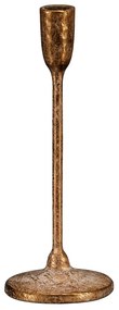 Sfeșnic metalic pe soclu, înălțime 23 cm, auriu, 23 cm