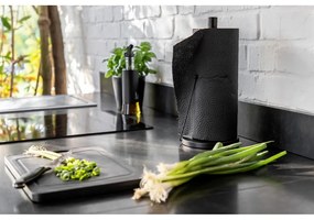 Suport magnetic pentru role de bucătărie Wenko Black Outdoor Kitchen Clayton, negru