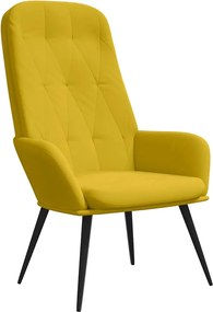 vidaXL Scaun de relaxare, galben muștar, catifea