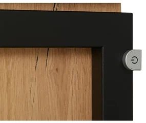 Bufet Cu 3 Usi, 2 Sertare Si 2 Nise Reno, Smoked Oak, Furnir Din Lemn Masiv, 230 Cm