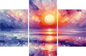 Tablou - Apus de soare artistic colorat (90x60 cm)