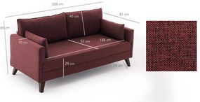 Canapea trei locuri Bellina (bordo). 1062634