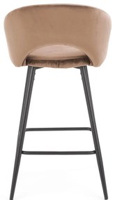 Scaun de bar H96 velvet bej