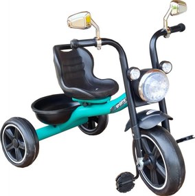 Tricicleta cu pedale NOVOKIDS™ My First Chopper Trike, Cu melodii si lumini, Max 30 kg, Roti din spuma cauciucata EVA, Cadru metalic, Model