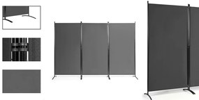 Paravan despartitor mobil 260x180cm, gri