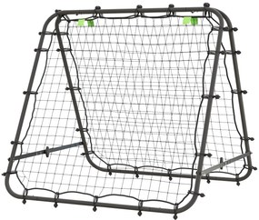HOMCOM Poartă de Fotbal, ajustabilă, pliabilă, cadru metalic, 100 x 95 cm, Negru | Aosom Romania