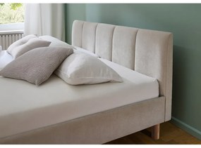 Pat matrimonial bej tapițat fără somieră 180x200 cm Joker – Meise Möbel