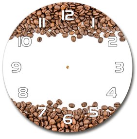 Ceas din sticlă rotund Boabe de cafea