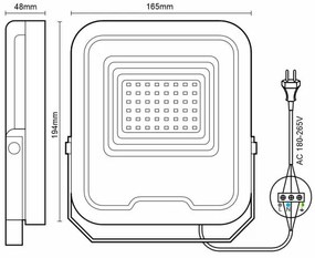 Proiector LED PROFI LED/30W/180-265V 5000K IP65
