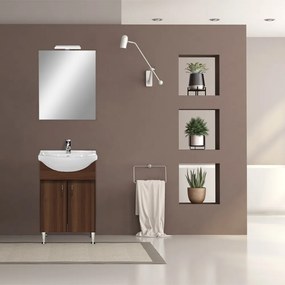 Mobilier complet de baie Bianca Prime 55, culoare Aida nuc