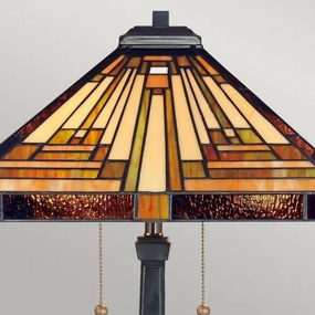 Elstead QZ-STEPHEN-TL - Lampă de masă Tiffany STEPHEN, 2x E27/60W/230V