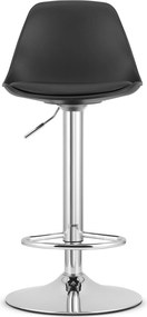 OFERTA Scaun de bar negru HOGA din piele ecologica calitate II