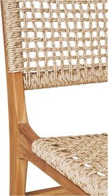 Scaun de dining Derby, tec/polyrattan, natural