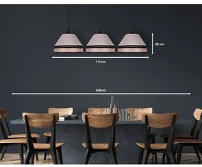 Duolla - Lustră pe cablu AVIGNON 3xE27/15W/230V bej