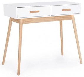 Consola alba din lemn de Paulownia, 90x40x79 cm, Ordinary Bizzotto