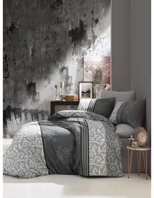 BedTex Lenjerie de pat din bumbac Natura gri, 220 x 200 cm, 2 bucăți 70 x 90 cm