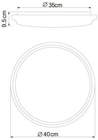 Plafoniera LED cu telecomanda design modern Aley alb