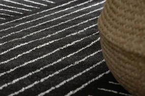 Exclusiv EMERALD covor A0084 glamour, stilat, linii, geometric negru / argint