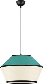 Lustra cu abajur stratifiat catifea Teal cu hartie naturala VELISS