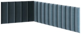 Set 16 panouri tapițate Quadra 100x220x50 cm (mentol). 1051978