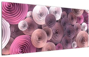 Tablou abstract a florii de trandafir (120x50 cm)