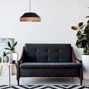 Lustră pe cablu MANISO 1xE27/60W/230V d. 45 cm negru/bej