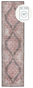 Covor tip traversă roz lavabil 60x230 cm Briony Traditional – Flair Rugs