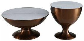 Măsuță de cafea Calvari, marmură / bronz