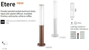 Stalp LED exterior design modern ETERE PT ANTRACITE 3000K 246932 IDL