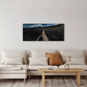 Tablou drumul de lemn în amurg (120x50 cm)