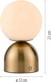 Schöner Wohnen 19218-12 - Lampă de masă RUDI LED, reglabilă în intensitate, LED/1,2W/5V, aurie