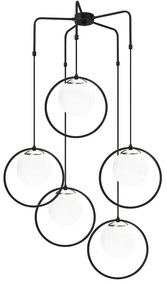 Lustră metalică Opviq lights Satyros, negru