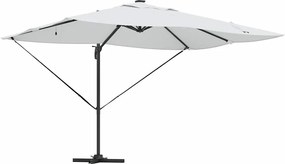 vidaXL Umbrelă de soare Manual cu blocare Nisipiu 352 x 251 x 265 cm