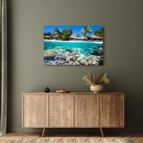 Tablou cu plaja pe insulă tropicală (90x60 cm)