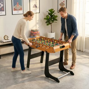 HOMCOM Masă de Fotbal Pliabilă, 22 Jucători și 2 Bile, 98x42x62,5 cm, Lemn | Aosom Romania
