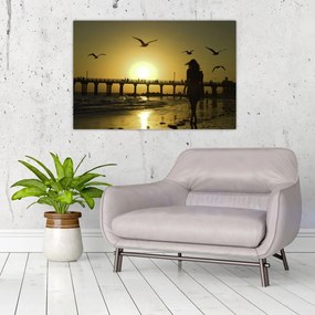 Tablou - Plimbare pe plajă (90x60 cm)