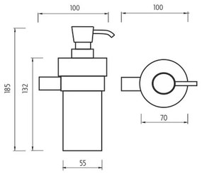 Dozator de perete pentru săpun NIMCO BR 11031KN-26 BORMO 300 mm alb/crom lucios