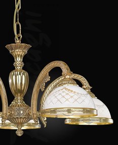 Candelabru din alama cu 5 brate design italian 7102